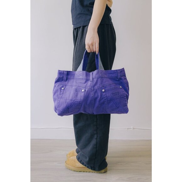 Rework Vintage Versace V2 Denim Shoulder Bag - Picture 2 of 8